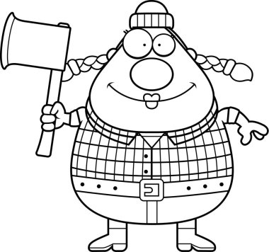 Çizgi film oduncu balta