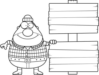 Çizgi film oduncu işareti