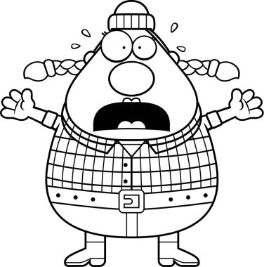 Korkmuş karikatür oduncu