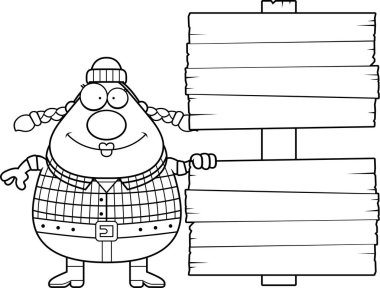 Çizgi film oduncu işareti