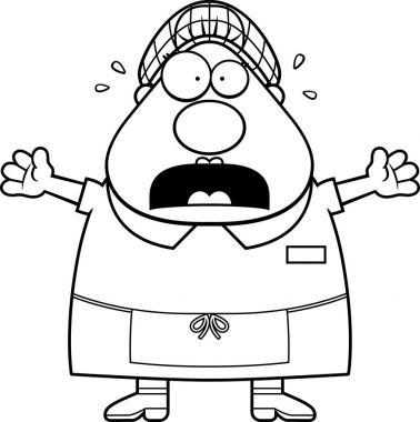 Korkmuş karikatür öğle yemeği Bayan