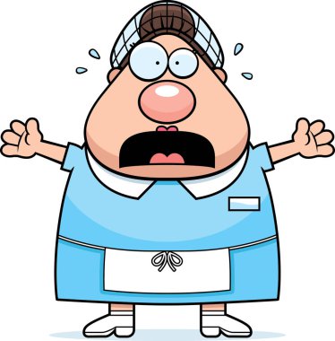 Korkmuş karikatür öğle yemeği Bayan