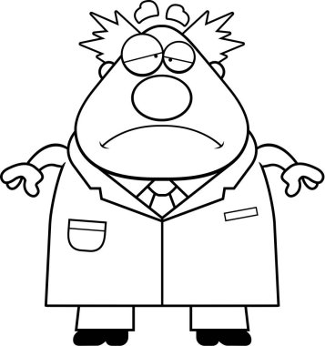 Üzgün çizgi film çılgın bilim adamı