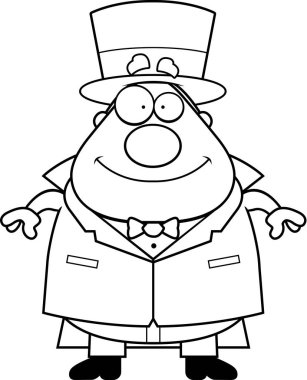 Çizgi film sihirbaz gülümseyen