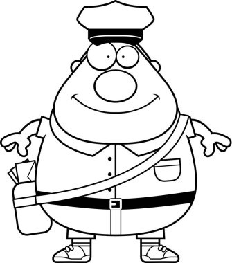 Çizgi film gülümseyen postacı