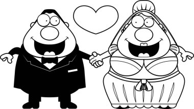 Karikatür evlilik elele