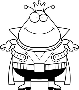 Gülümseyen karikatür Marslı Kral