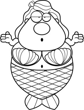 Çizgi film Mermaid kafası karışık