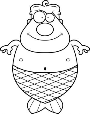 Çizgi film Merman gülümseyen