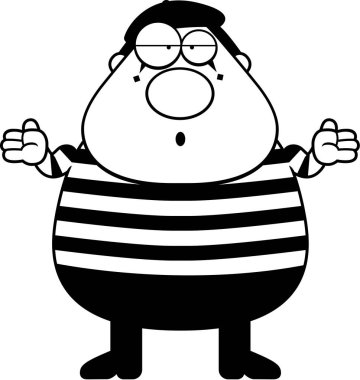 Çizgi film MIME omuz silkme