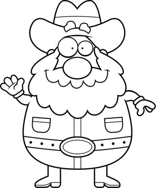 Çizgi film madenci sallayarak