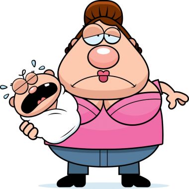 Bebek yorgun annemle çizgi film