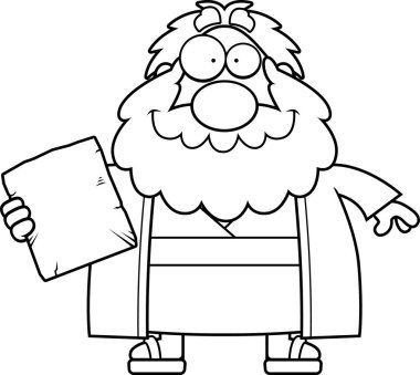 Mutlu karikatür Musa