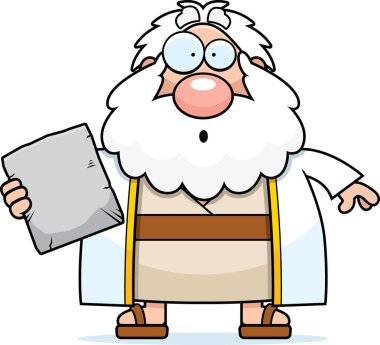 Surprised Cartoon Moses clipart