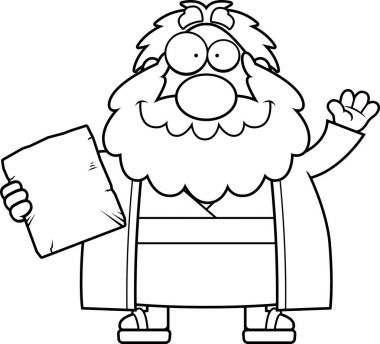 Çizgi film Musa sallayarak