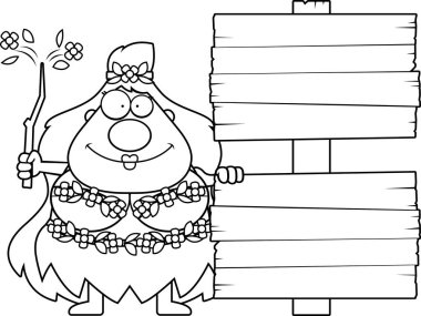 Çizgi film anne doğa işaret