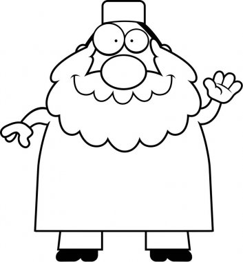 Çizgi film Müslüman sallayarak