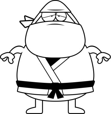 Yorgun karikatür Ninja