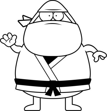 Çizgi film Ninja sallayarak