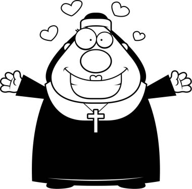 Cartoon Nun Hug