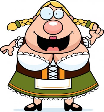 Çizgi film Oktoberfest kadın fikir