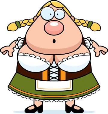 Çizgi film Oktoberfest kadın şaşırttı