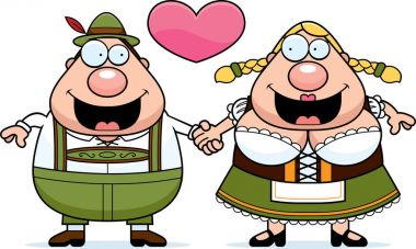 Çizgi film Oktoberfest Çift