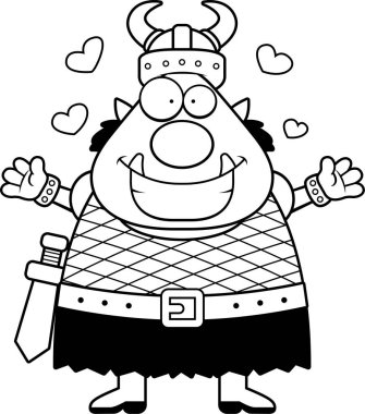 Çizgi film Orc kucaklama