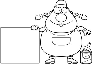 Çizgi film ressam işareti