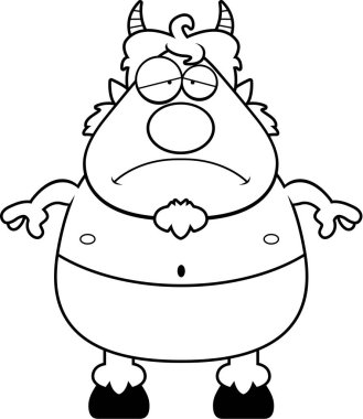 Yorgun karikatür Satyr