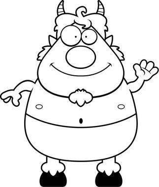 Çizgi film Satyr sallayarak