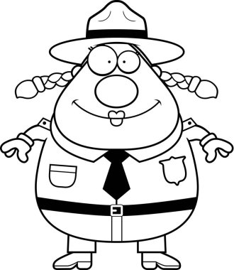 Park korucusu gülümseyen