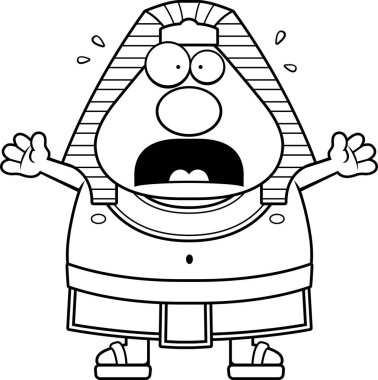 Korkmuş karikatür Mısır firavunu