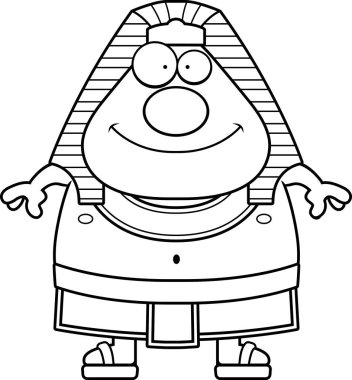 Mutlu karikatür Mısır firavunu