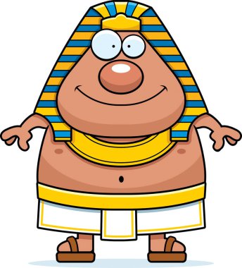 Mutlu karikatür Mısır firavunu