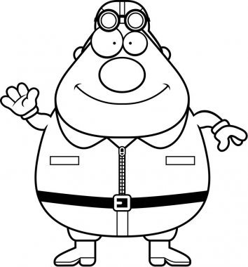 Çizgi film Pilot sallayarak