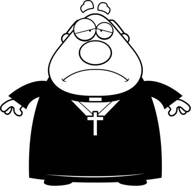 Üzgün çizgi film rahip