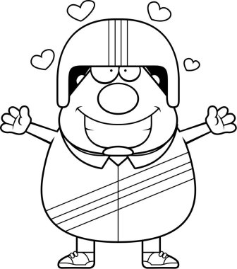 Çizgi film dublör kucaklama