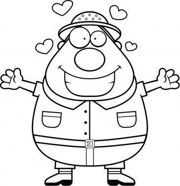 Çizgi film Explorer kucaklama