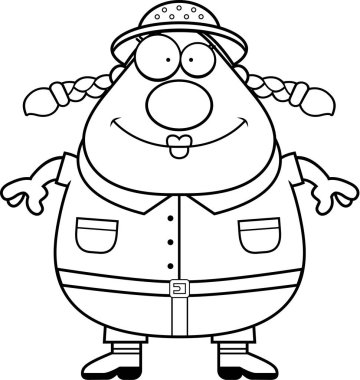 Çizgi film Explorer gülümseyen