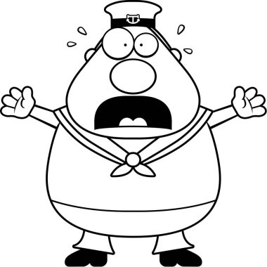 Korkmuş karikatür denizci