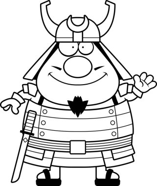 Çizgi film samuray sallayarak