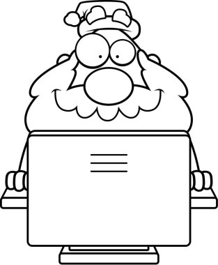 Çizgi film bilgisayar Santa