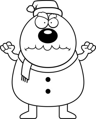 Kızgın çizgi film kardan adam Noel Baba