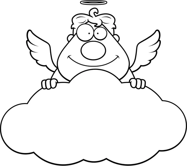 Nube de ángel de dibujos animados — Vector de stock