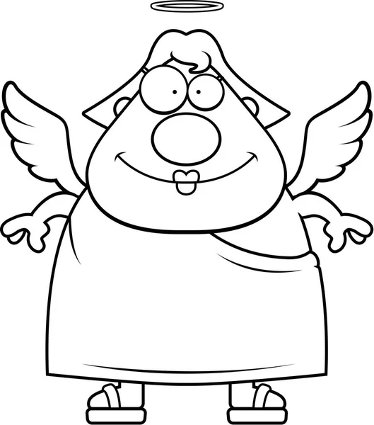 Kreslený Angel s úsměvem — Stockový vektor