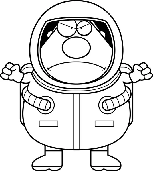 Çizgi film astronot kızgın