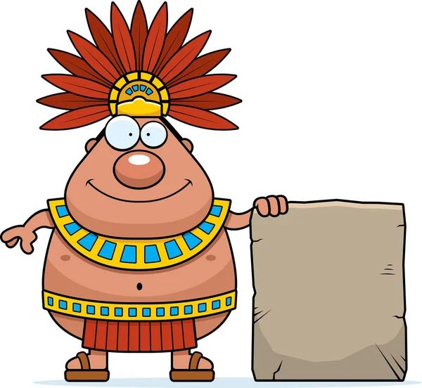 Çizgi film Aztek kralı işareti