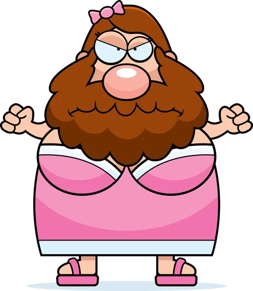 Kızgın çizgi film sakallı kadın