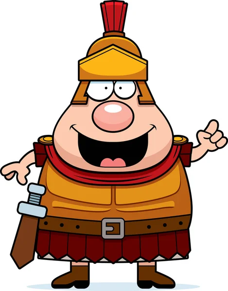 Cartoon Roman Centurion Idea — Stock Vector